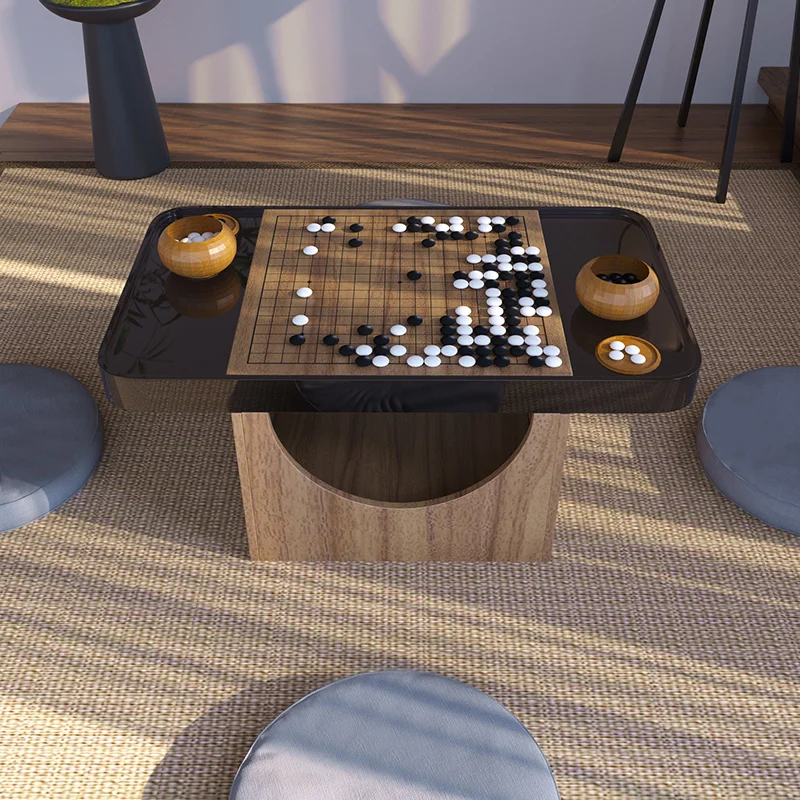 Стол для эркера Go Набор шахматных столов Gobang Черно-белые шахматные фигуры