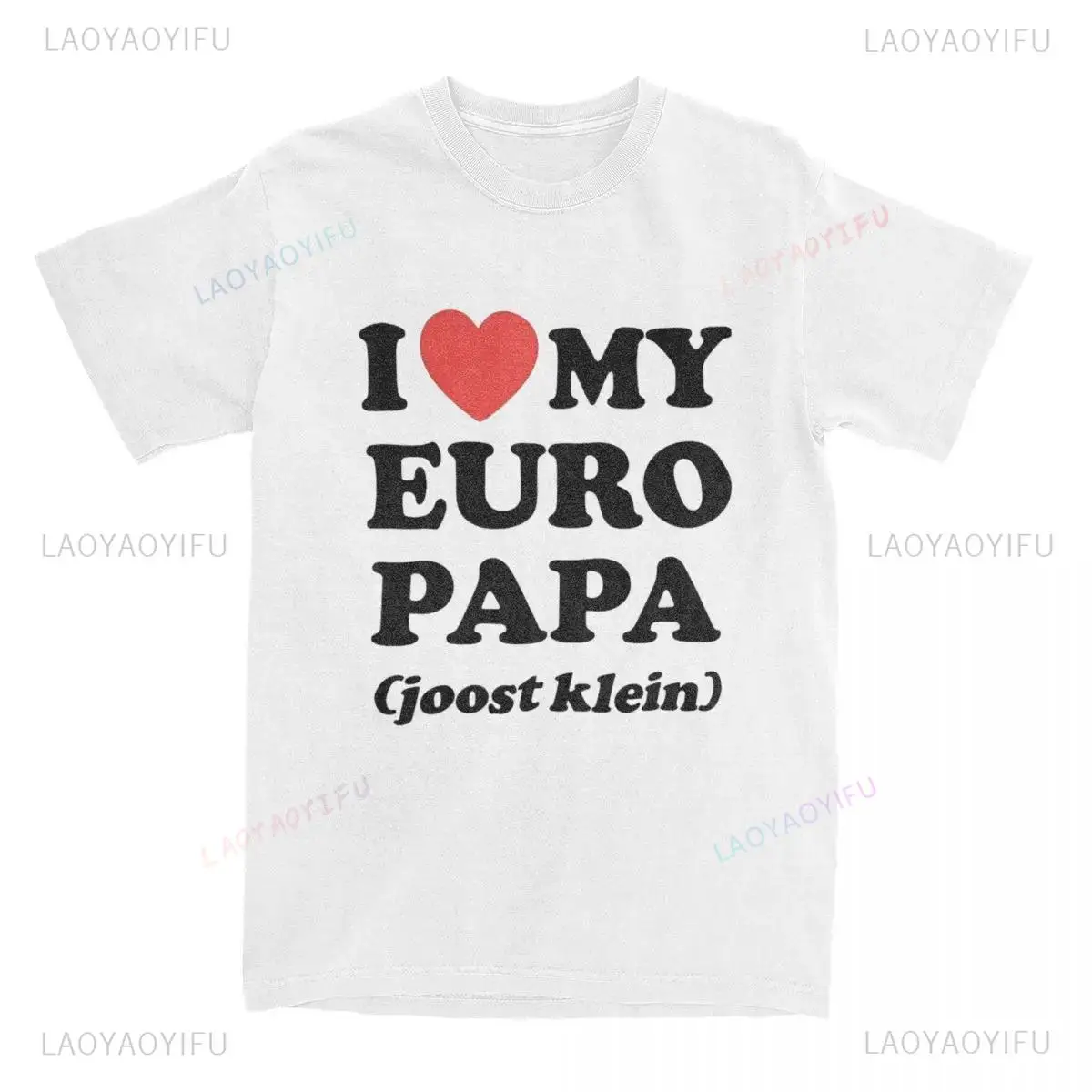 Хлопковая футболка I Love Joost Klein новинка модная Повседневная с коротким рукавом и