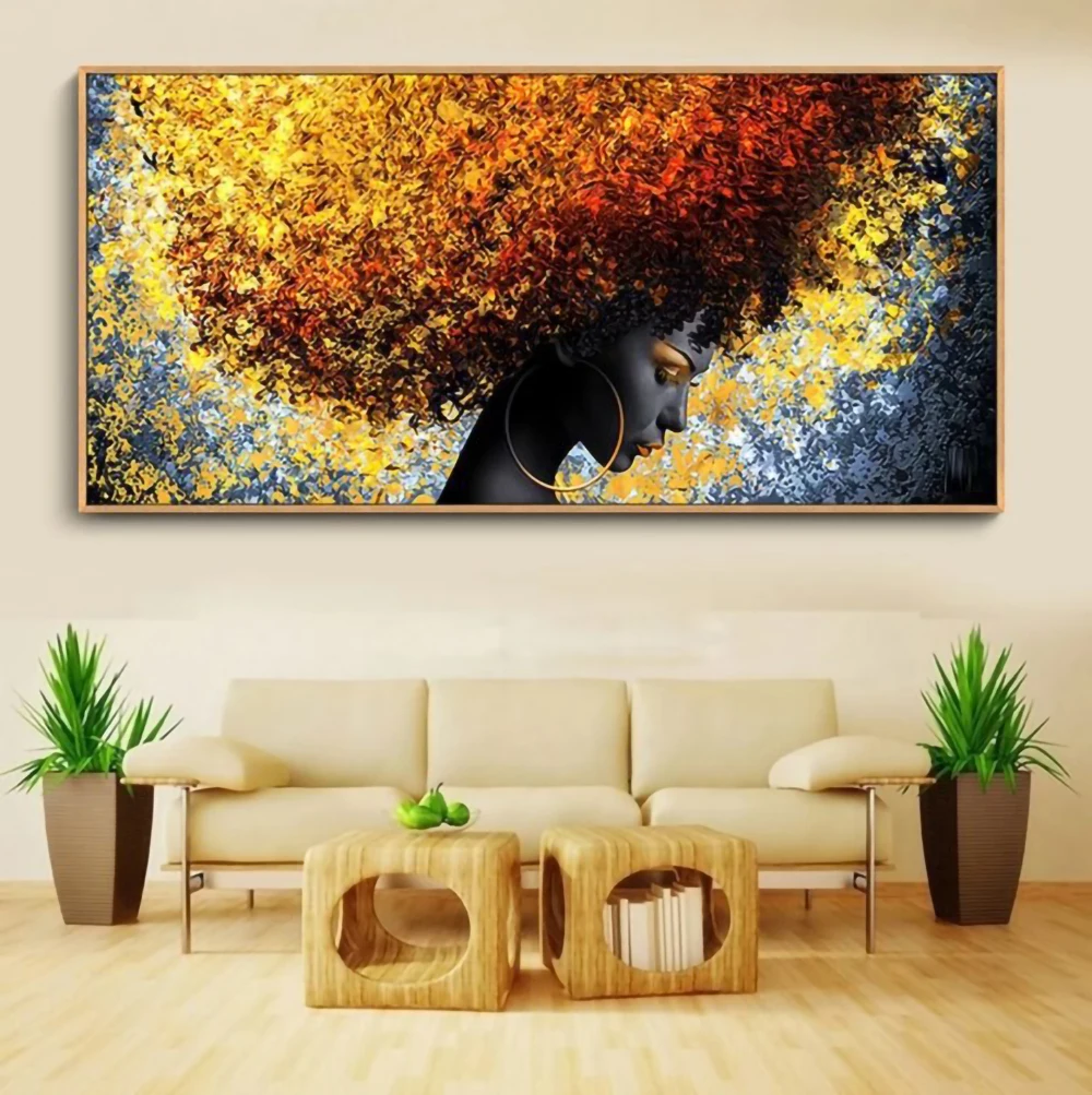 Абстрактная королева Африки портрет картины на холсте фигурки плакаты и принты