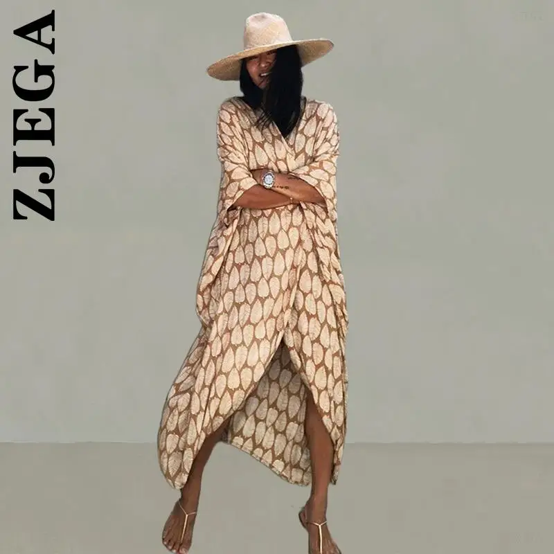 Модное женское платье Zjega Черное Женское Платье с принтом сексуальное для отдыха