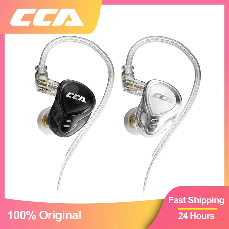 Проводные наушники CCA CA16 Pro, гибридные Hi-Fi наушники-вкладыши с монитором, 16 драйверов, 1DD + 7BA, металлические