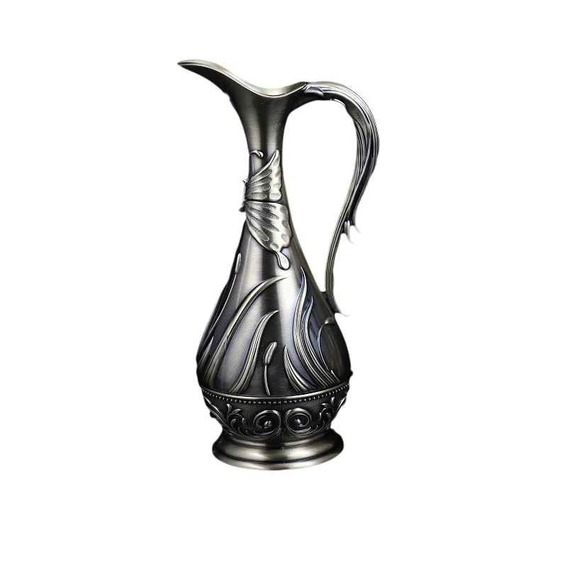 

Metal European retro bronze vase high-end home living room flower arrangement creative vase exquisite ornaments crafts