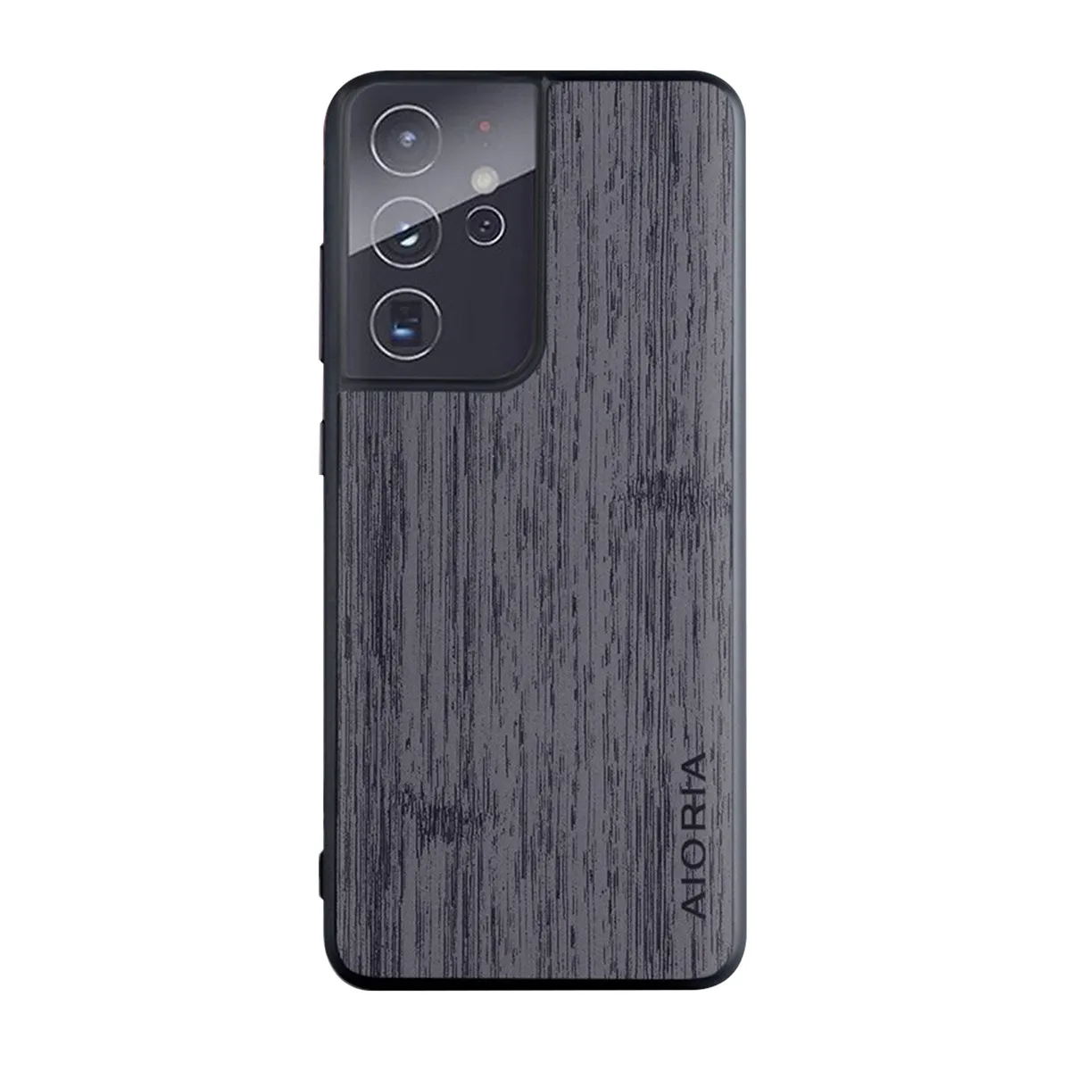 

Чехол Yidai-Silu с простой деревянной текстурой, Мягкий бампер из ТПУ, тонкий противоударный защитный чехол из искусственной кожи для Samsung S23 22 21 Ultra