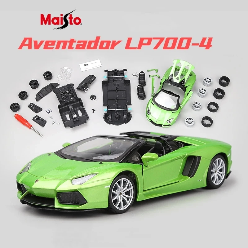 

Maisto 1:24 Lamborghini Aventador LP700-4 Roadster Assembly Version Alloy Car Model Diecast Metal Toy Collection Children Gifts