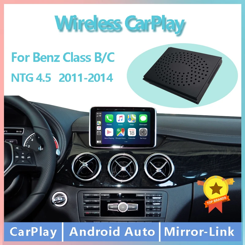 

Wireless CarPlay for Mercedes Benz Class C W204 C204 S204 NTG 4.5 , with Android Auto Mirror Link AirPlay Navigation Functions