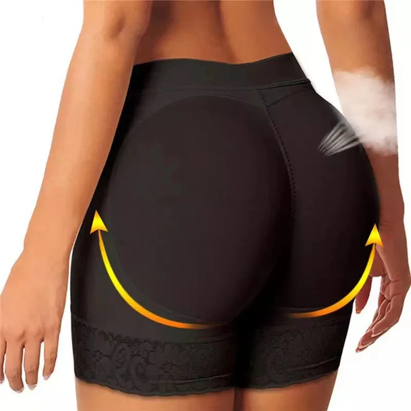 

Women Body Shaper Padded Butt Lifter Panty Butt Hip Enhancer Fake Hip Shapwear Briefs Push Up Panties Plus Size Booty Shorts