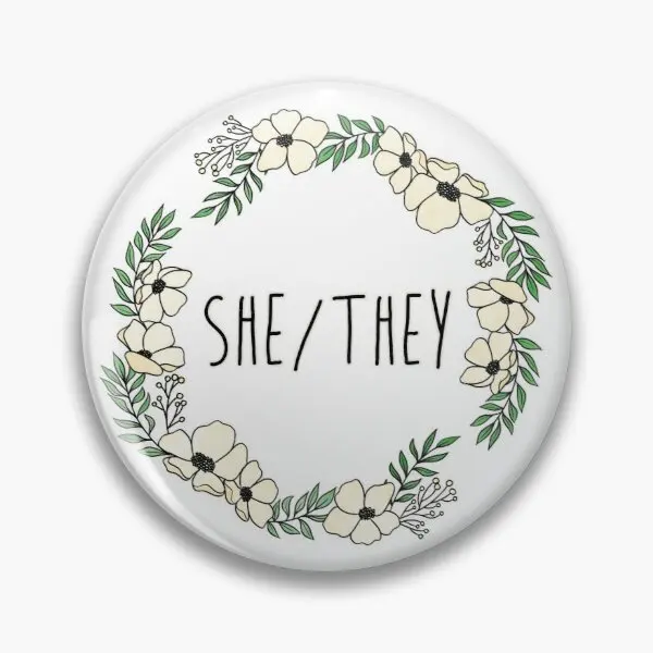 

Мягкая булавка-пуговица She They без флага, украшение, шляпа, женская одежда, воротник, Забавный креативный металлический значок для влюбленных, булавка на лацкан, мультяшный подарок
