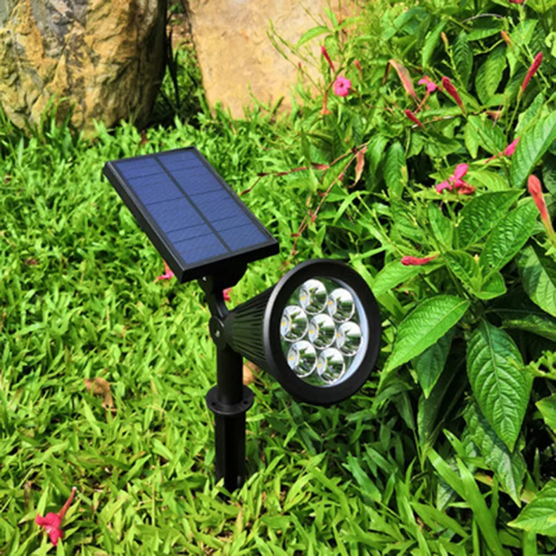 

Solar powered floor lights Outdoor park LED lawn courtyard spotlights Garden lights Colorful RGB floor lights