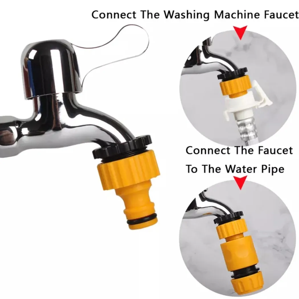 

Professional Pipe Connector Replcaement Tap Tool Universal 10pcs Connector Garden Indoor Kitchen 3/4 & 1/2 Inch