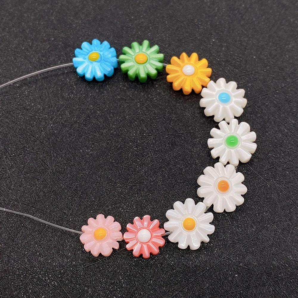 

Cute Natural Freshwater Shell Loose Beads Jewelry for DIY Making Necklace Earring Bracelet Daisy Sunflower Bead Charms Accessory