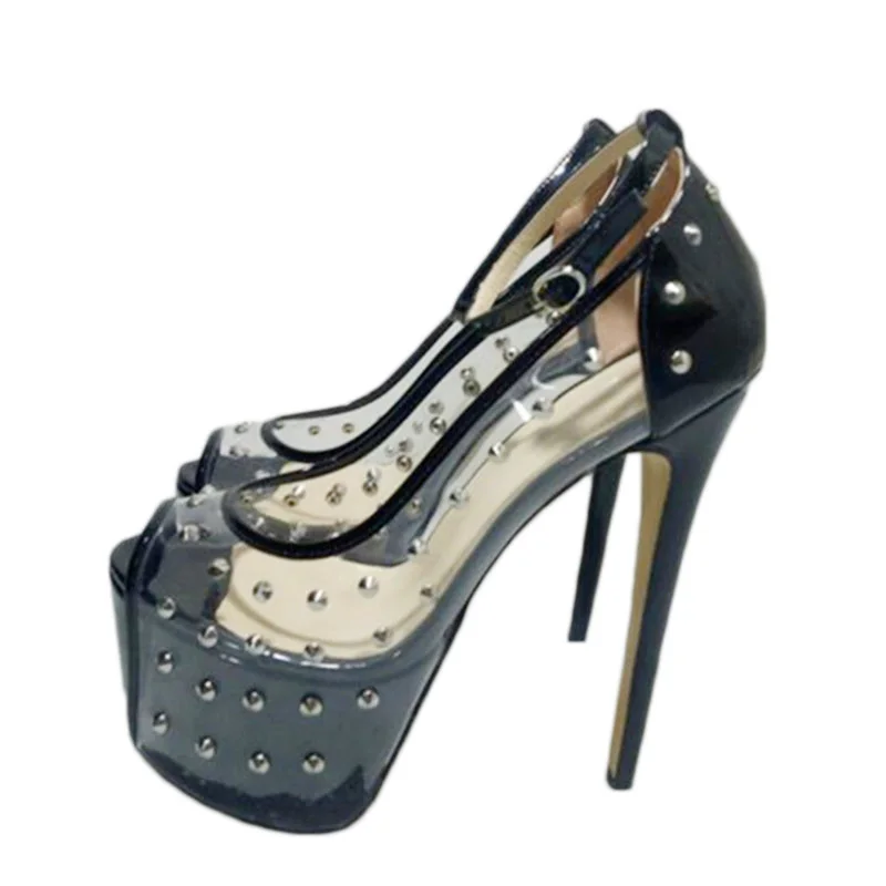 

Туфли DIZHUANG сексуальные женские на высоком каблуке. Высота каблука около 18 см. Туфли-лодочки с открытым носком, Всесезонная обувь. Модная обувь для банкетов.