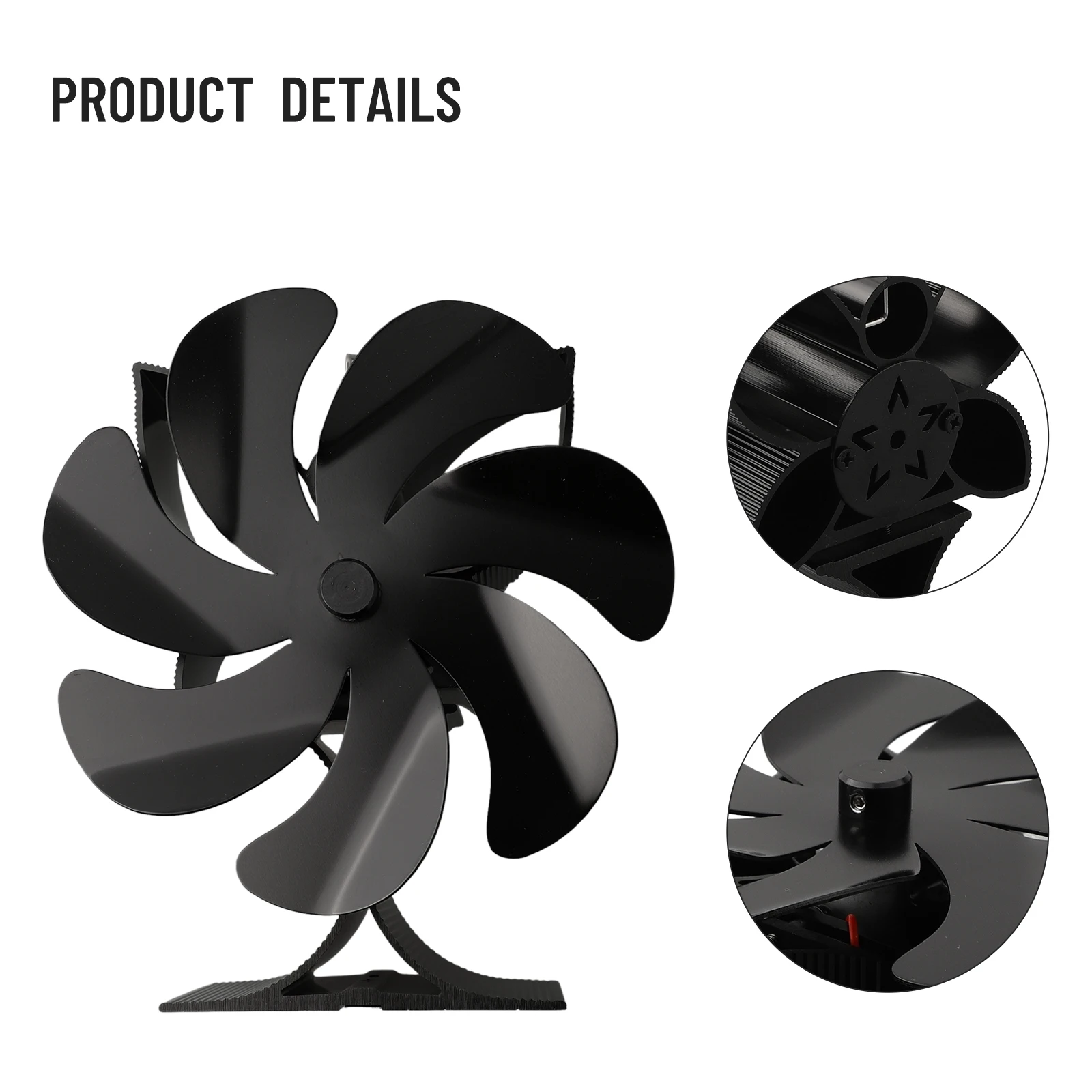 1 шт. улучшенный бесшумный алюминиевый вентилятор для печки камина 1100-1400 об/мин