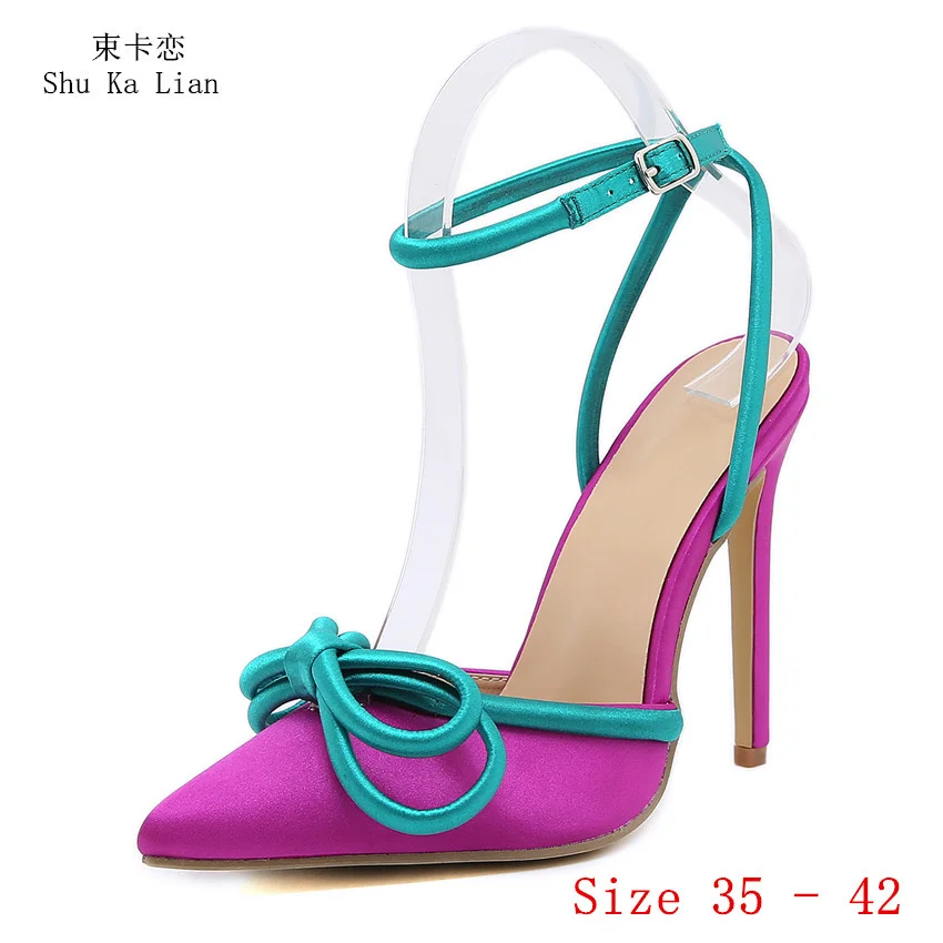 

Туфли-лодочки женские на шпильке 11,3 см, с ремешком на пятке