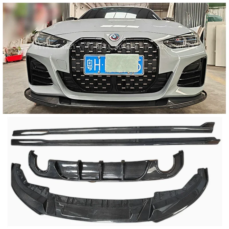 

For BMW 4 Series G26 425i 2021 2022 2023 High Quality Carbon Fiber Bumper Front Lip Rear Diffuser Side Skirt Spoiler Body Kit