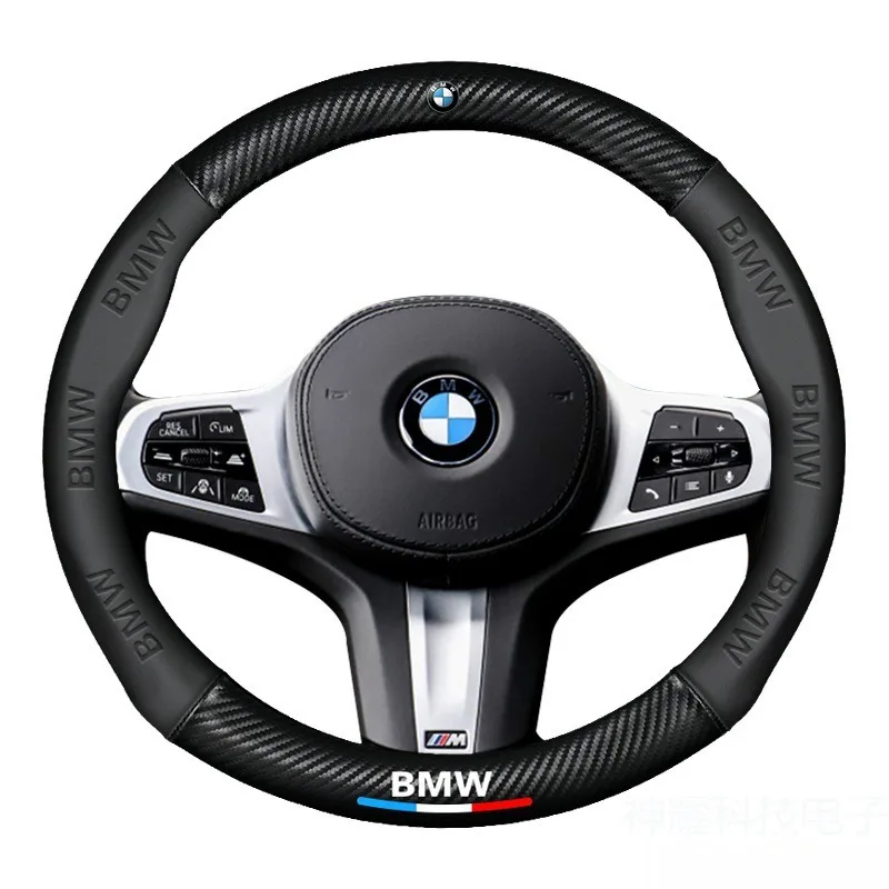 Фото Чехол на руль из карбона и замши для BMW M Power X3 X4 X5 X7 E36 E39 E46 E60 E65 E90 F10 F15 F20 F25 F30 G20 G30 G05 №3