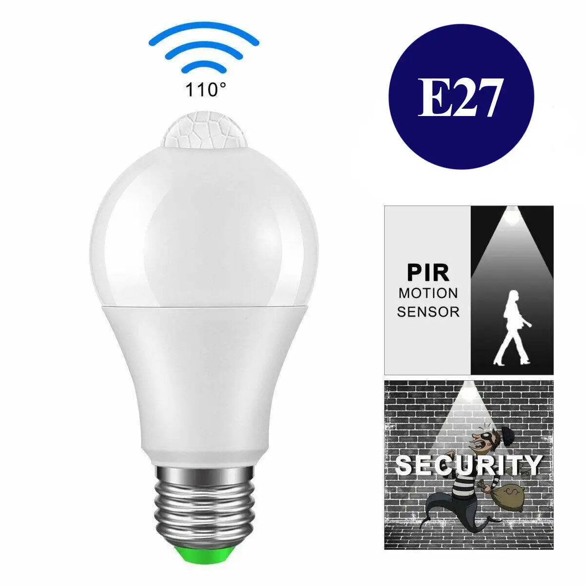 

E27 LED Bulb Motion Sensor Lamp 5W 7W 9W 12W PIR Sensor Light Auto Smart AC85-265V Stair Pathway Corridor Emergency Lamps