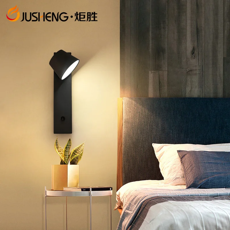 

Nordic led hexagonal wall lamp bedroom decor smart bed korean room decor led wall lamp switch