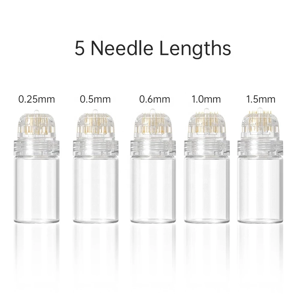 

1pcs Reusable Hydra 20 Pin Micro Titanium Tips Derma Needles Skin Care Anti Aging Whiten Bottle Stamp Serum Injection Tools