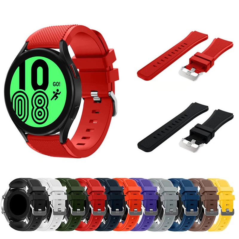 

20mm 22mm Band for Samsung Galaxy Watch 4/Classic/3/46mm/42mm/active 2 Gear s3 /S2 silicone bracelet Huawei GT/2/GT2 Pro strap