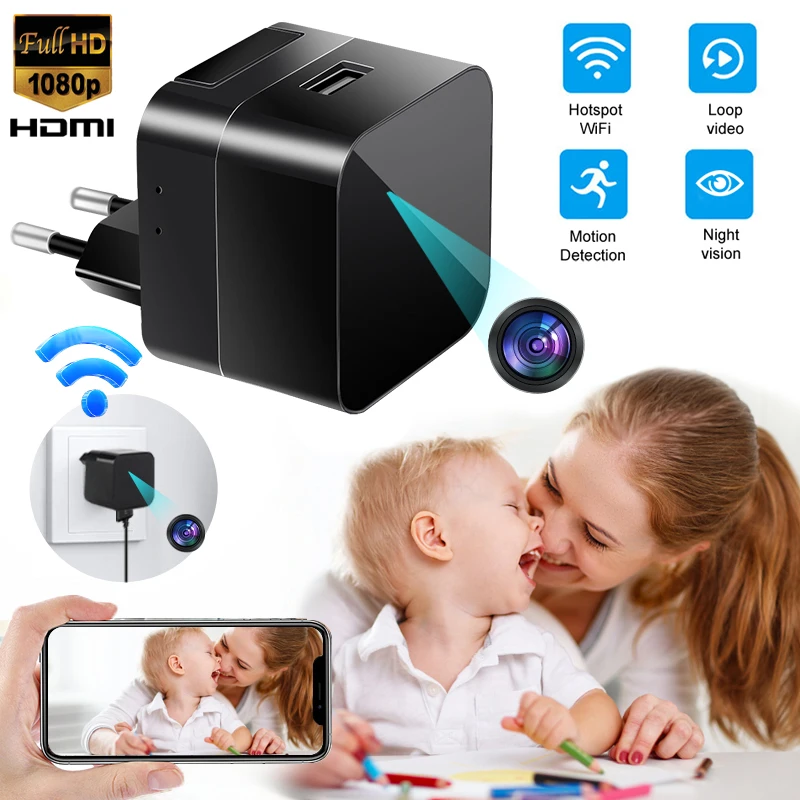 

Мини-камера с функцией ночного видения, Full HD, 1080P, Wi-Fi