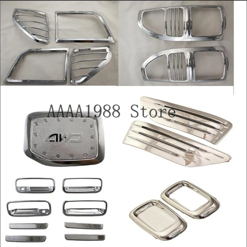 

Для Toyota Land Cruiser Prado 3400 FJ90 Внешнее украшение автомобиля 1998-2000 фара задняя фара ручка топливный бак крышка блестки 19 шт.