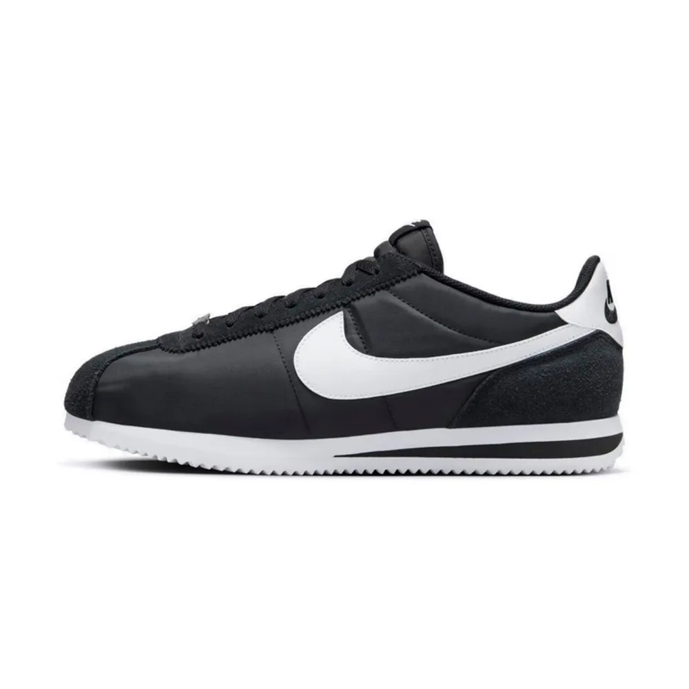 Фото Мужские повседневные кроссовки Nike Cortez: удобные, спортивные, мягкие, облегающие, с амортизацией, нескользящие, низкие – черно-белые HF0263-001 №2