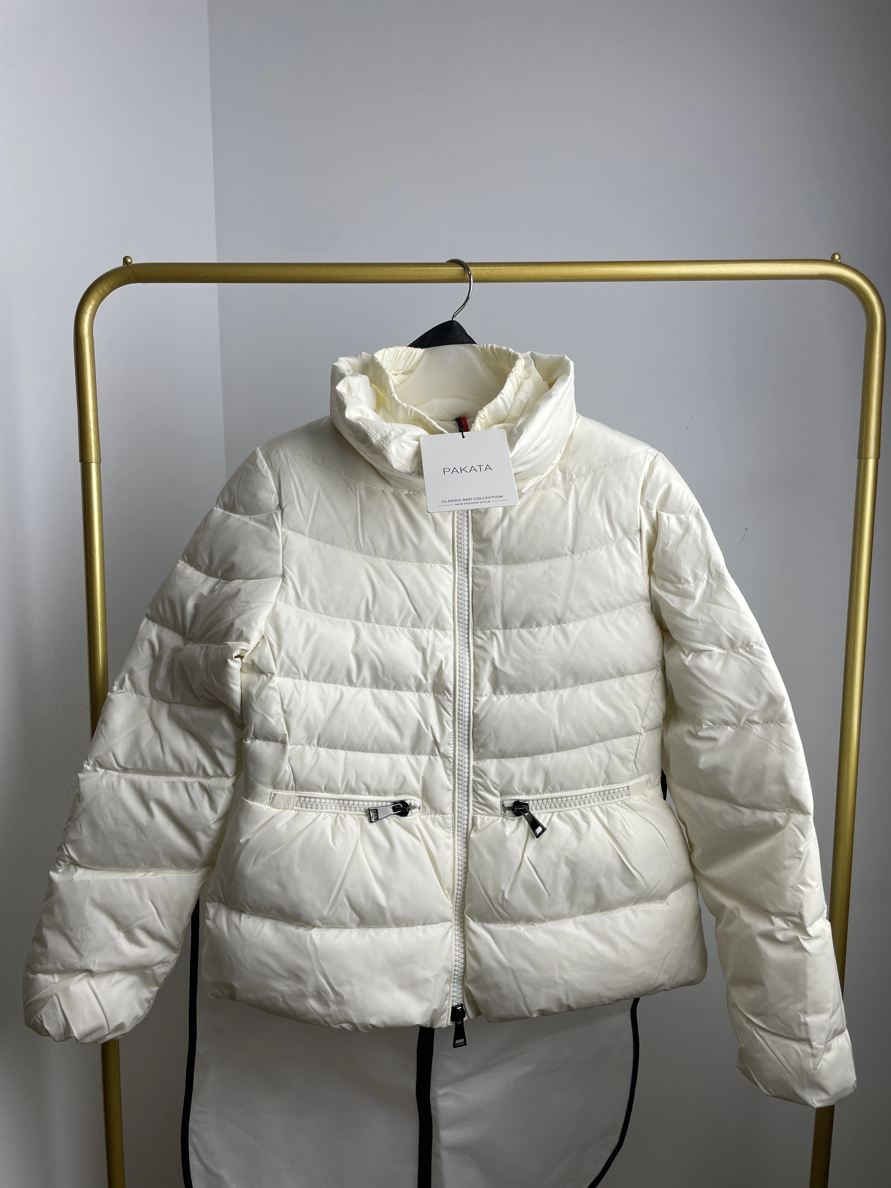 Winter Down Coat for Women Short Black Thick Warm Puffer Jacket Fashion Outerwear Pakata