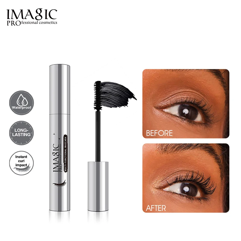 

IMAGIC Mascara 4D Silk Fiber Lash BlackLengthening Curling Long Lasting Extension Waterproof Thick Fast Dry Makeup Cosmetic