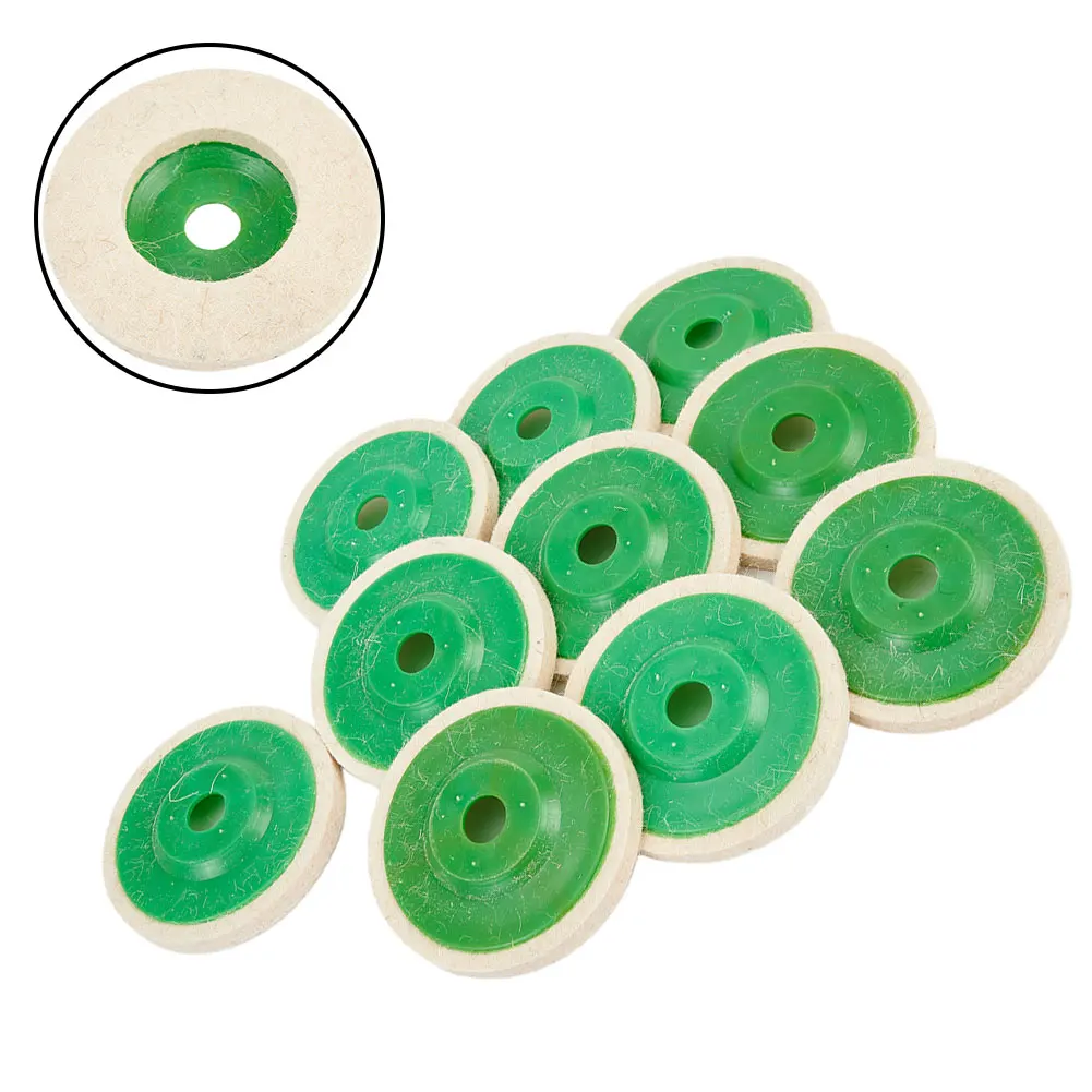 

10pcs/set 100mm Wool Buffing Polishing Wheels Felt Pad 4 Inch Buffer Polish Discs For Metal Marble Glass Ceramics Polishing Whee