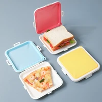 3 pcs sandwich toast lunch box portable student adults breakfast bento box microwavable heating for food fresh food containers