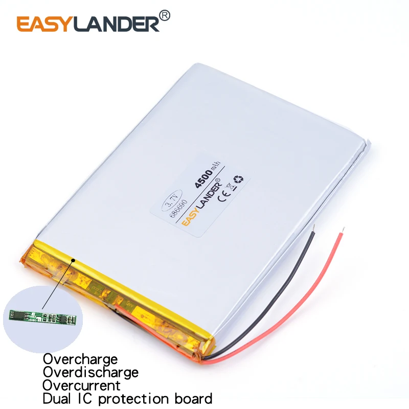 XHR-2P 2 54 4500 мАч 3 7 В 686690 Литий-ионная литий-полимерная аккумуляторная батарея для