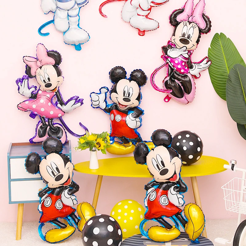 

Фольгированные воздушные шары Disney, аниме фигурка Микки Мауса, мультяшный милый детский праздник, аксессуары для дня рождения, рождественские подарки