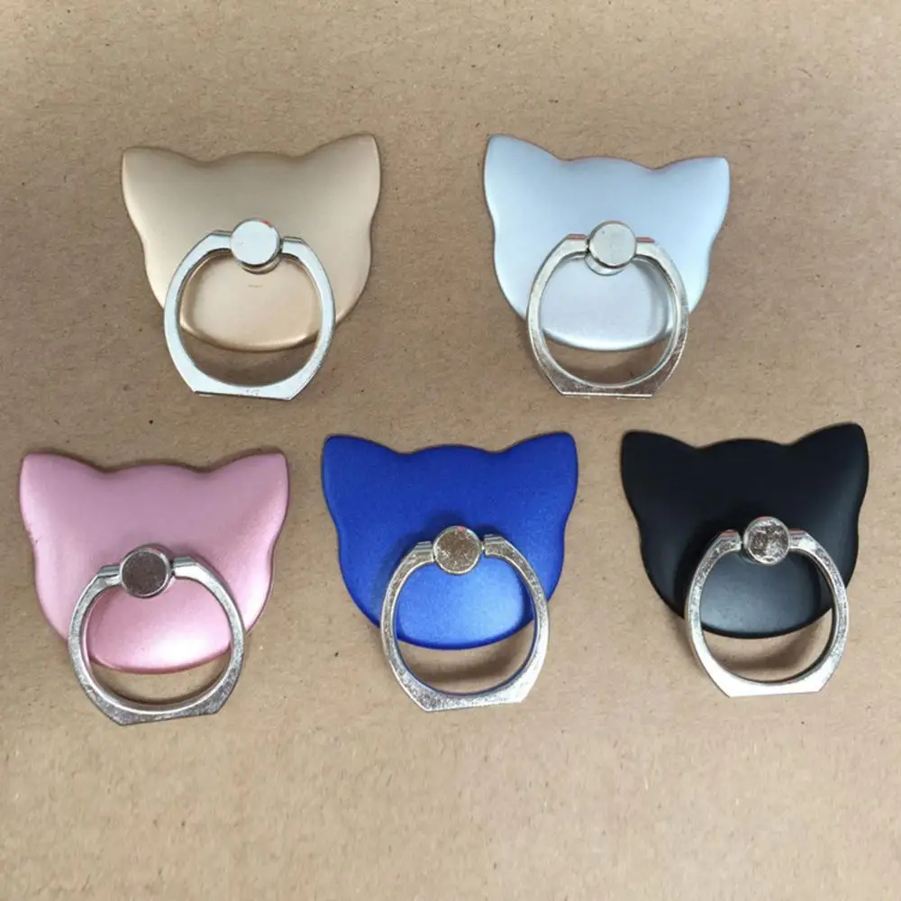 

Mobile Phone Rotating Holder Cats Shape High-viscosity Zinc Alloy Ring Buckle