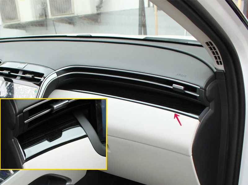 

Для Hyundai Tucson NX4 2021 2022, центральная консоль инструмента, отделочная полоса, сменные декоративные детали для интерьера