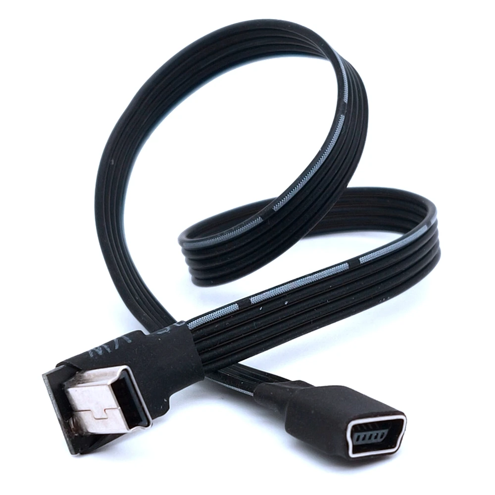 

5 см 10 см 50 см мини USB 5-контактный удлинитель штекер-гнездо 90 градусов левый и правый и вертикальный угловой мини USB-адаптер