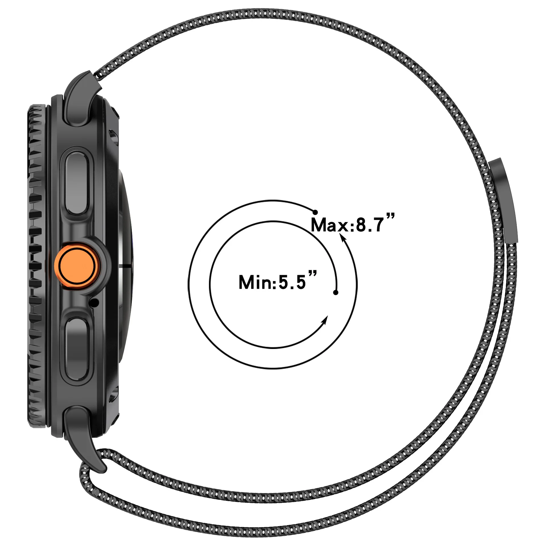 Миланские ремешки-петли для Samsung Galaxy Watch 8, 40 мм, 44 мм, металлический браслет из нержавеющей стали для Galaxy Watch 8, классический ремешок 46 мм (art.: 3920d4034832e) - 3920d4034832e