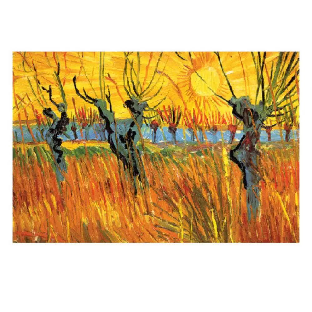 

Handmade oil painting reproduction of Vincent Van Gogh High quality Pollard Willows at Sunset Living room decor