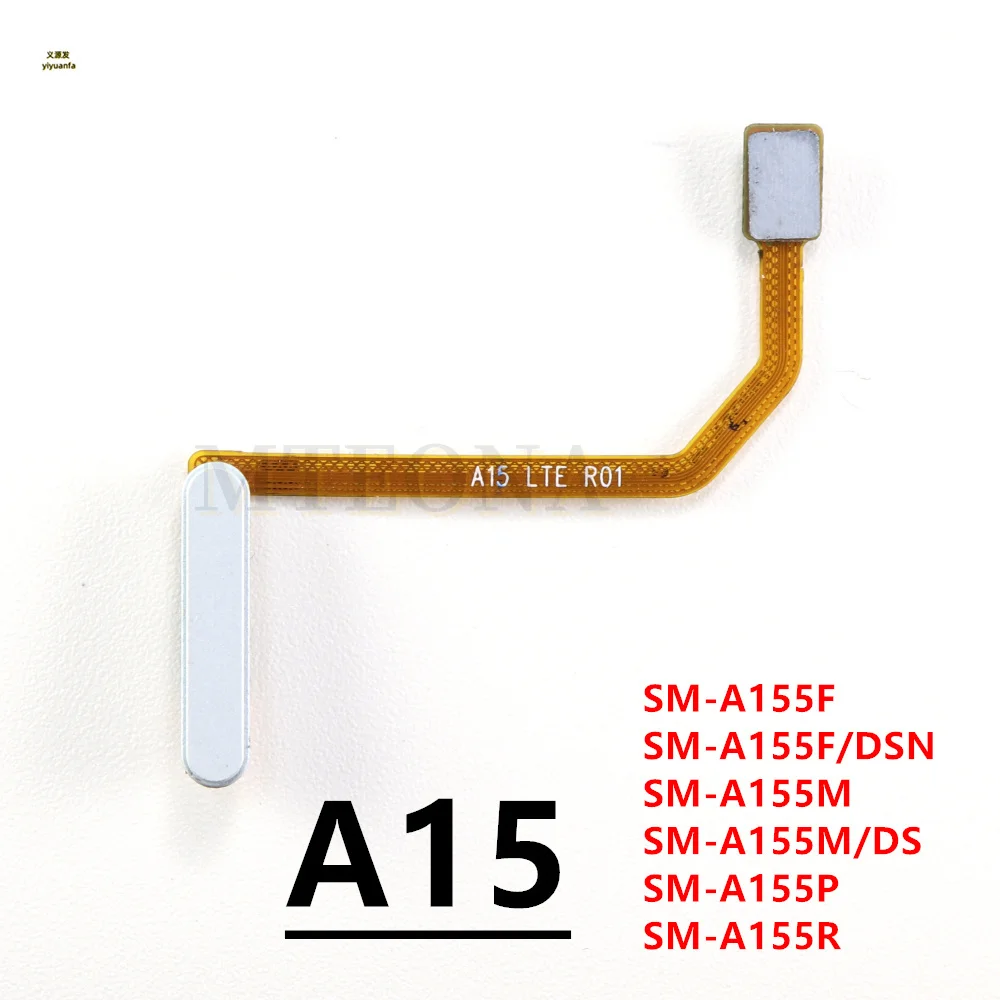 Для Samsung Galaxy A15 4G 5G A155F A156B A156E Home Button Датчик отпечатков пальцев гибкий кабель с