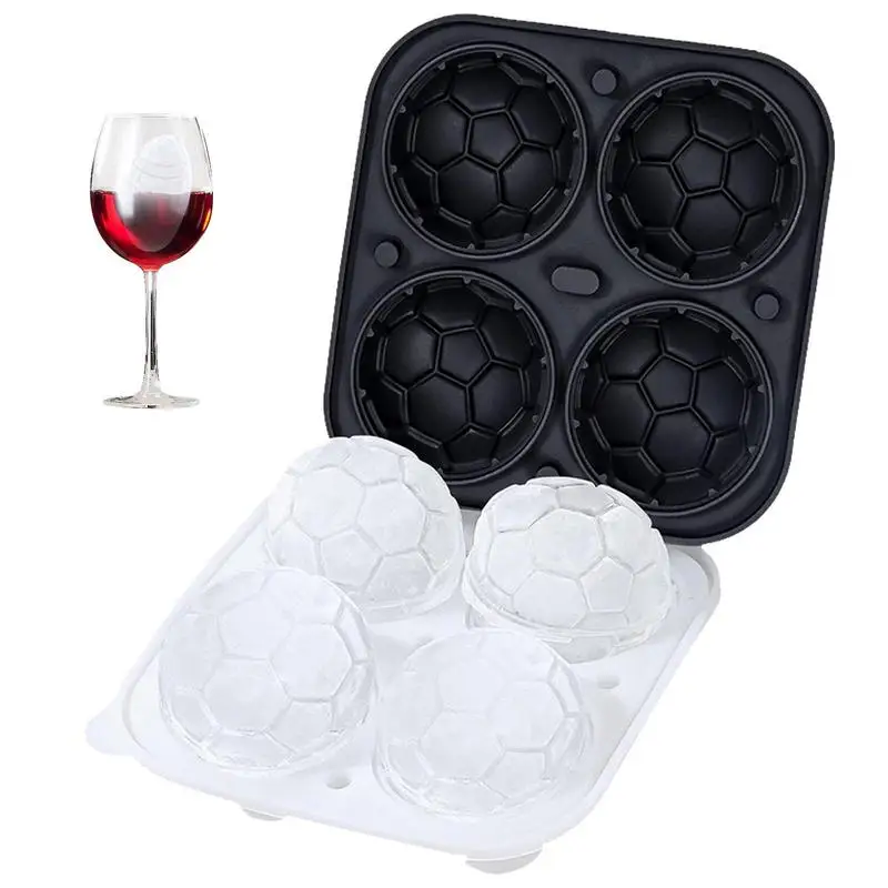 

Football Shape Ice Cube Tray Silicone Sphere Ice Mold Chocolate Mold Large Ice Cubes Trays 3D Ball Mold For Soccer Rugby