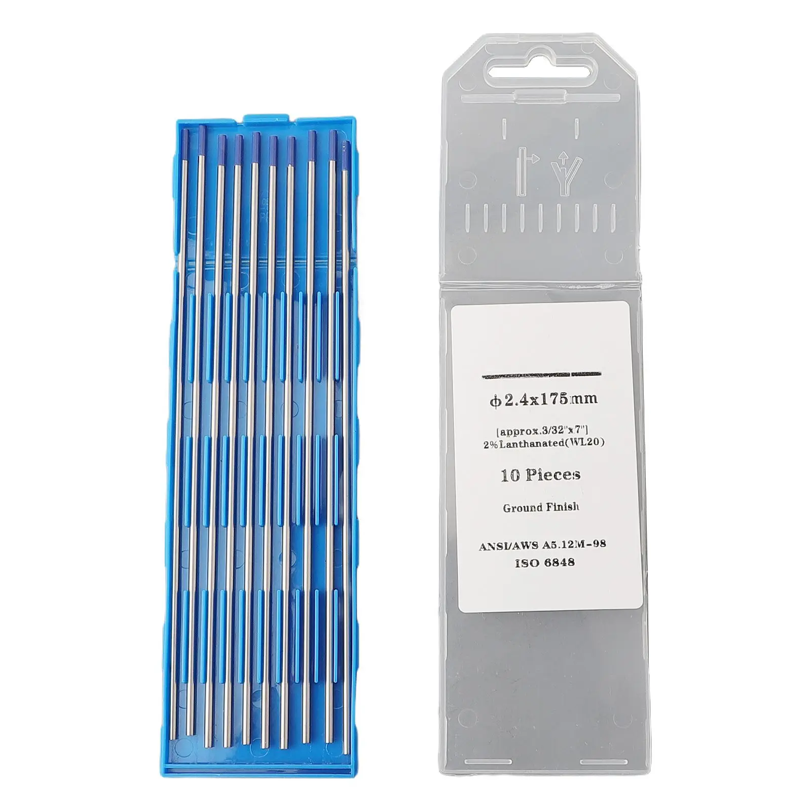 Вольфрамовые электроды из лантана 0 04 &quot1/16&quot 10 шт. 2% синий 3 размера 3/32