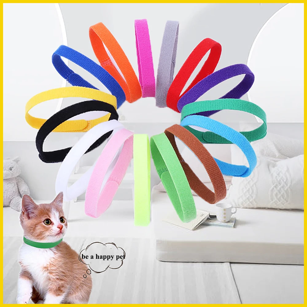 12PCS New Arrival Pet Identification Circle Neck Belt Puppy Cat Soft Collar Dog Mark Rope Canine Feline Newborn Home |