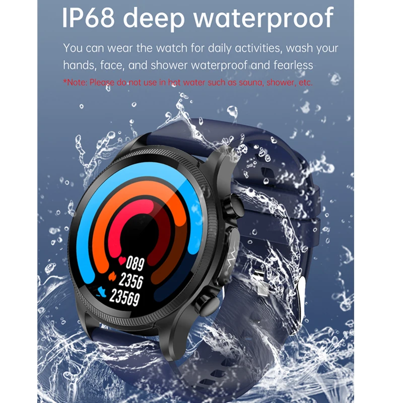 Original E400 Smart Watch ECG PPG HRV PTT Blood Sugar Blood Pressure Oxygen Body Temperature Monitor IP68 Waterproof Smartwatch