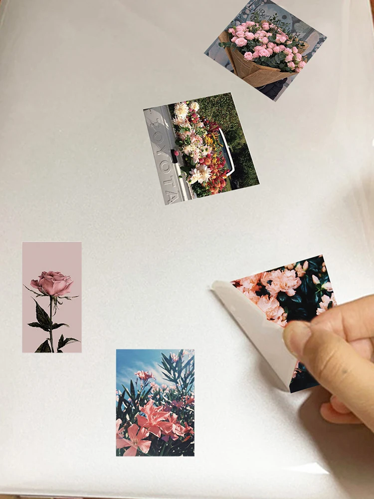 

52 шт. винтажные бумажные наклейки, цветы, ретро декоративные этикетки, наклейки для скрапбукинга, журнала, «сделай сам», изготовление открыт...