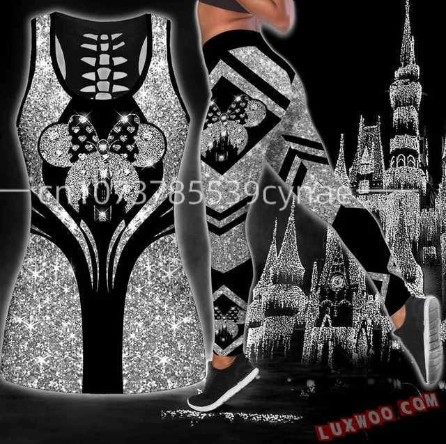 Новинка Женский ажурный жилет с Микки Маусом женские леггинсы костюм для йоги