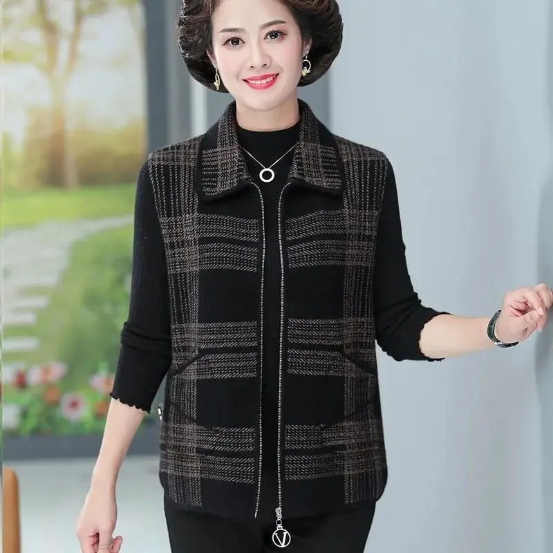 Женский жилет на молнии Осенний Свободный кардиган большого размера 4XL