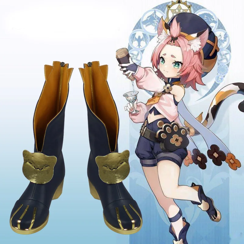 

Game Genshin Impact Diona Boots Cosplay Women Christmas Halloween Anime Shoes