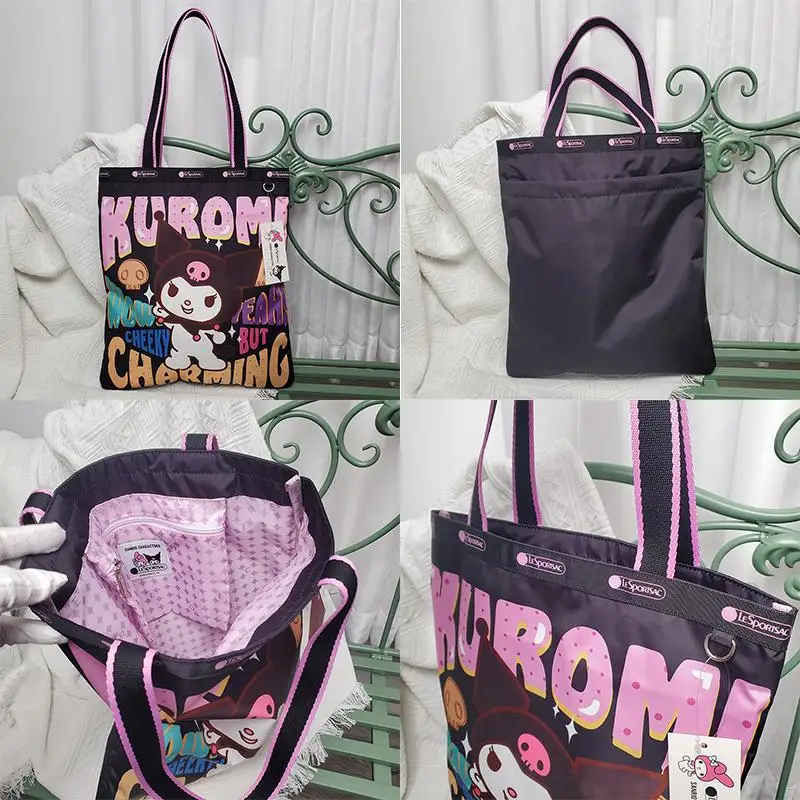 

Сумка-мессенджер Hello Kittys Kawaii Sanrios, вместительная Портативная сумка через плечо с изображением персонажей из аниме и сердечек для студенток