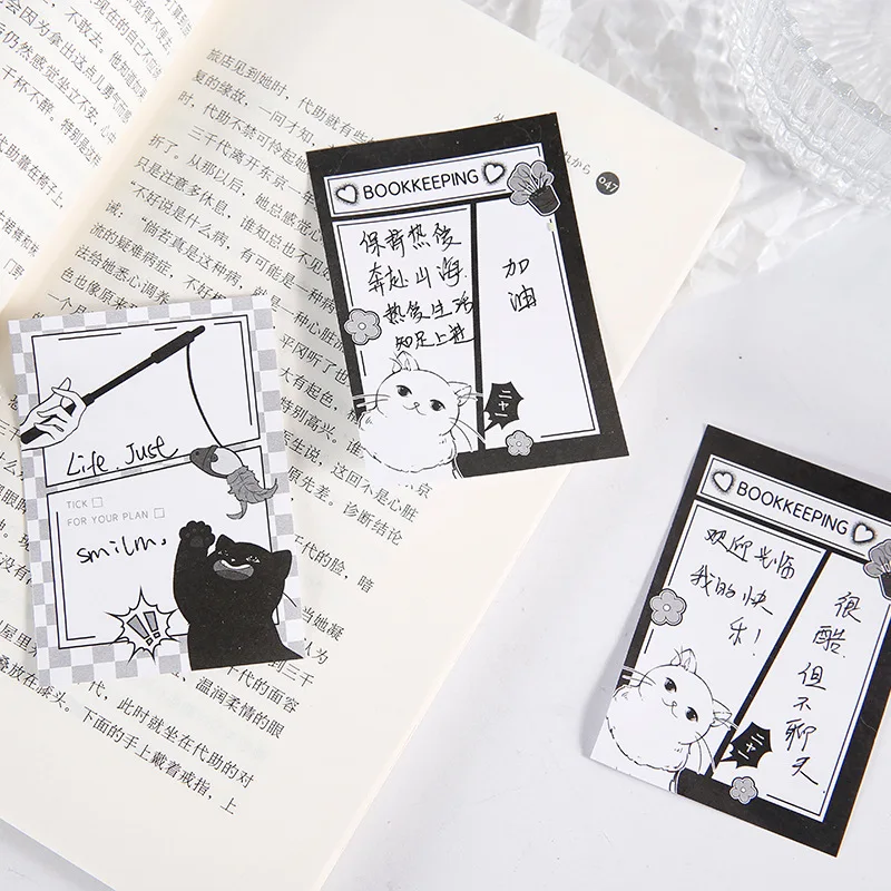 30 листов черно-белый мультфильм аниме Кот блокнот Скрапбукинг сделай сам милый