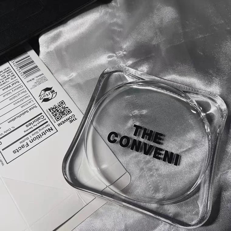 

Hiroshi Fujiwara Trendy Single Item Limited Clear Glass Coaster Furniture Ornament