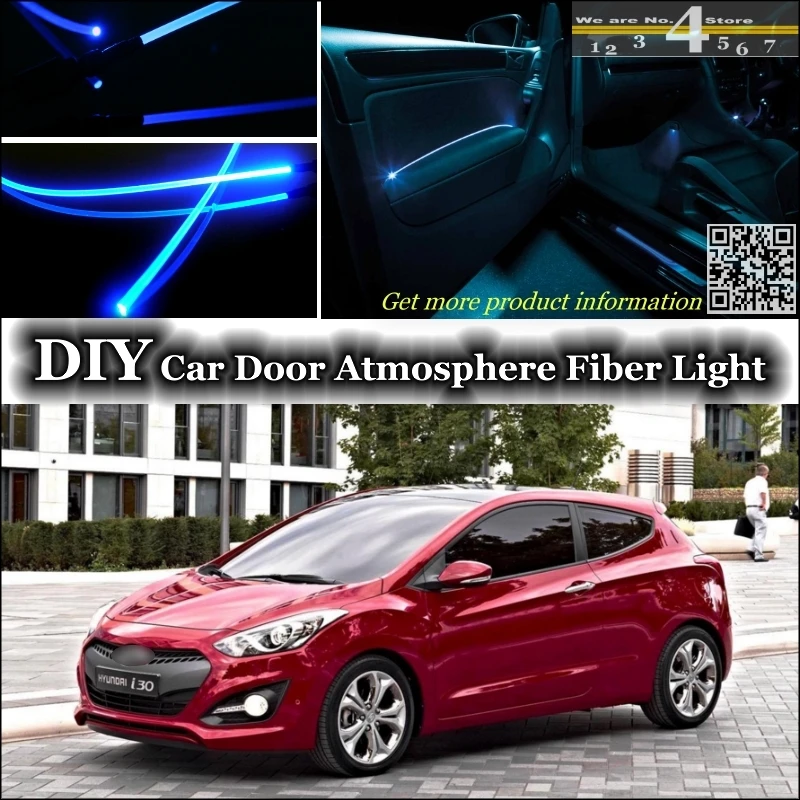

interior Ambient Light Tuning Atmosphere Fiber Optic Band Lights For Hyundai i30 / Elantra GT Inside Door Panel illumination